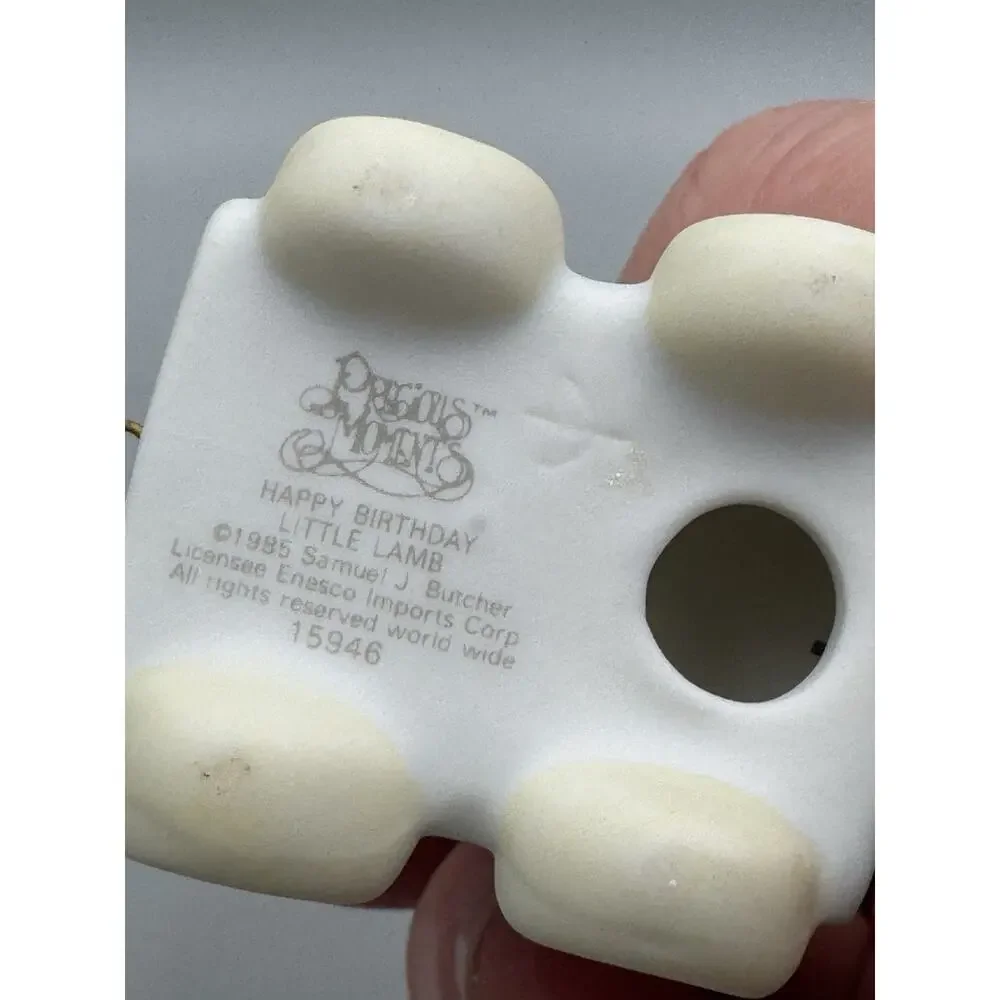 Vtg Precious Moments-Happy Birthday Little Lamb-1 YEAR OLD Birthday Train 15946
